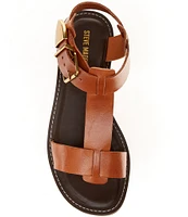 Steve Madden Brazinn Leather Flat Sandals