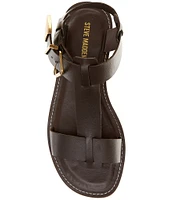 Steve Madden Brazinn Leather Flat Sandals