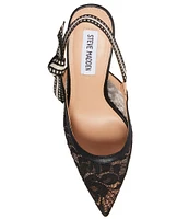 Steve Madden Bri Lace Pointed Toe Slingback Pumps