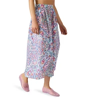 Steve Madden Carly Printed Elastic Waist Midi Skirt