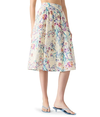 Steve Madden Carlynn Floral Print Midi Skirt