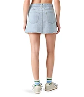 Steve Madden Cheri Denim Frayed Hem Mini Skirt