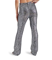 Steve Madden Citrine Stretch Sequin Flare Leg Legging Pants