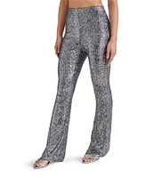 Steve Madden Citrine Stretch Sequin Flare Leg Legging Pants