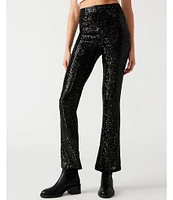 Steve Madden Citrine Stretch Sequin Flare Leg Legging Pants