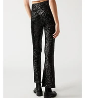 Steve Madden Citrine Stretch Sequin Flare Leg Legging Pants