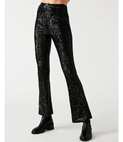 Steve Madden Citrine Stretch Sequin Flare Leg Legging Pants