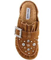 Steve Madden Cizzi Suede Jeweled Slip-On Mules