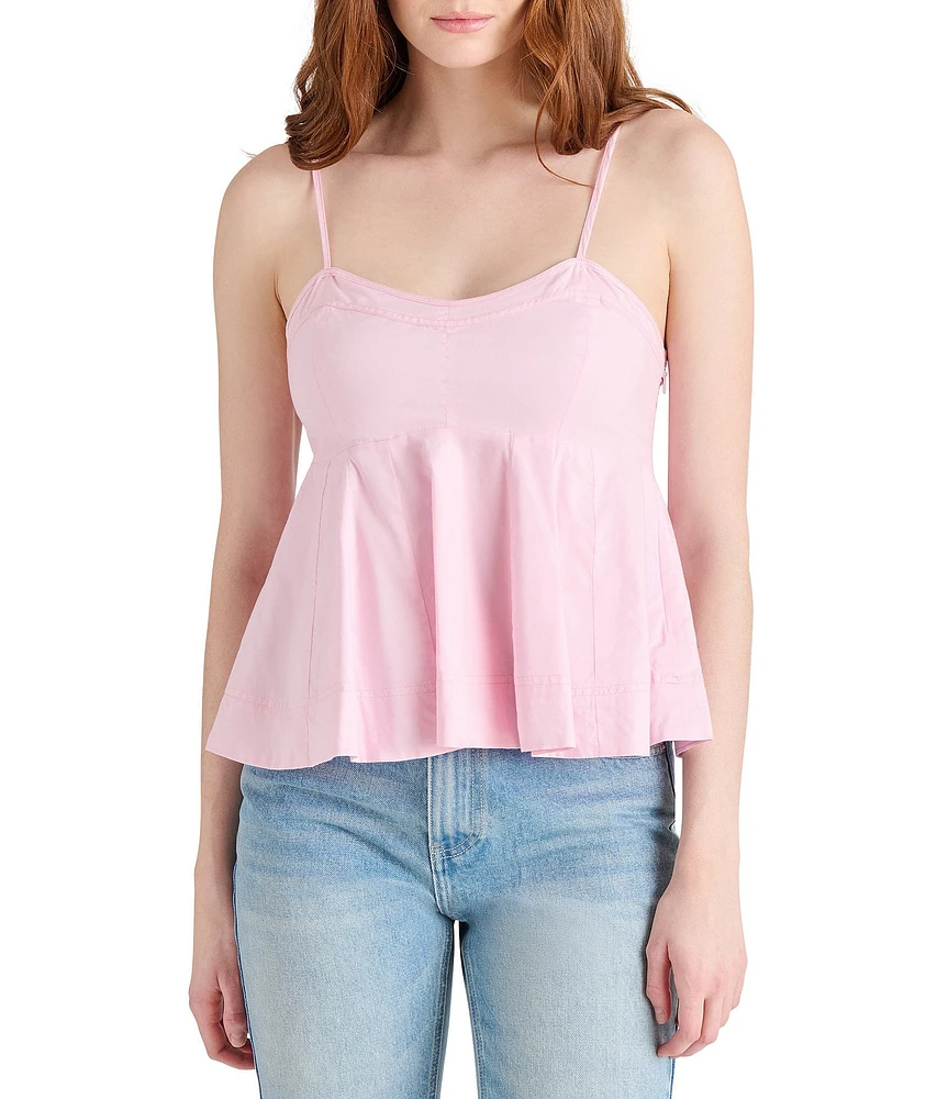 Steve Madden Delta Sweetheart Neck Sleeveless Babydoll Top