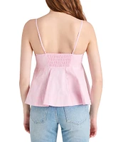 Steve Madden Delta Sweetheart Neck Sleeveless Babydoll Top
