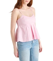 Steve Madden Delta Sweetheart Neck Sleeveless Babydoll Top