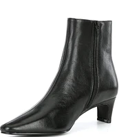 Steve Madden Delvie Leather Kitten Heel Ankle Booties