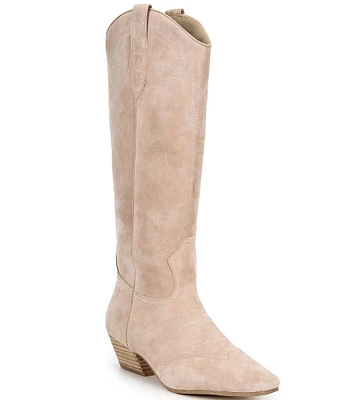 Steve Madden Dollie Suede Western Boots