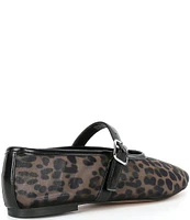 Steve Madden Dreaming Leopard Mesh Mary Jane Ballet Flats