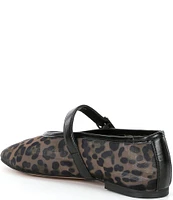 Steve Madden Dreaming Leopard Mesh Mary Jane Ballet Flats