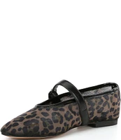 Steve Madden Dreaming Leopard Mesh Mary Jane Ballet Flats