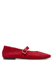 Steve Madden Dreaming Woven Satin Mary Jane Ballet Flats