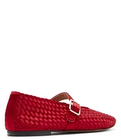 Steve Madden Dreaming Woven Satin Mary Jane Ballet Flats