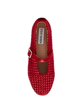 Steve Madden Dreaming Woven Satin Mary Jane Ballet Flats