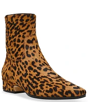 Steve Madden Dusty-L Leopard Print Haircalf Ankle Booties