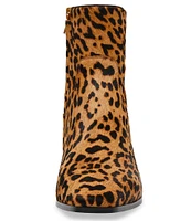 Steve Madden Dusty-L Leopard Print Haircalf Ankle Booties