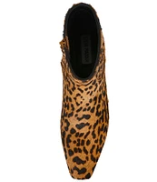 Steve Madden Dusty-L Leopard Print Haircalf Ankle Booties