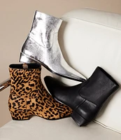 Steve Madden Dusty-L Leopard Print Haircalf Ankle Booties