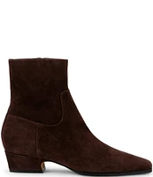 Steve Madden Dusty Suede Square Toe Ankle Booties