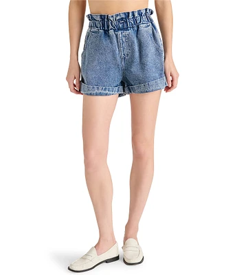 Steve Madden Elare Paper Bag Waist Denim Shorts