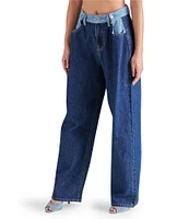 Steve Madden Emeric Colorblock Wide Leg Denim Jeans