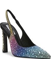 Steve Madden Fete-R Rainbow Rhinestone Slingback Dress Pumps