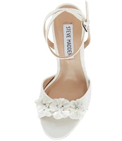 Steve Madden Floral Patent Flower Embellished Dress Sandals