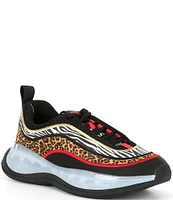 Steve Madden Fury Animal Print Mixed Media Chunky Sneakers