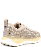 Steve Madden Fury-R Rhinestone Mixed Media Chunky Sneakers