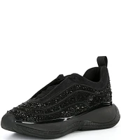 Steve Madden Fury-R Rhinestone Mixed Media Chunky Sneakers