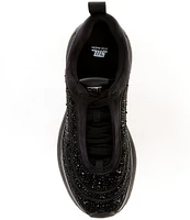 Steve Madden Fury-R Rhinestone Mixed Media Chunky Sneakers