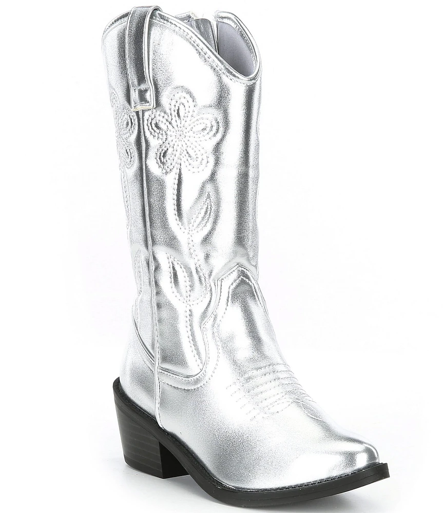 Steve Madden Girls' J-Calado Metallic Western Boots (Youth)