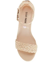 Steve Madden Girls' J-Carrson Tween Raffia Block Heel Dress Sandals (Youth)