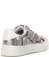 Steve Madden Girls' J-Flori Glitter Fabric Rhinestone Butterfly Sneakers (Youth)