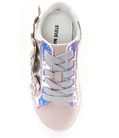 Steve Madden Girls' J-Flori Glitter Fabric Rhinestone Butterfly Sneakers (Youth)