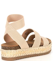 Steve Madden Girls' J-Krissy Raffia Embroidered Platform Sandals (Youth)