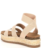 Steve Madden Girls' J-Krissy Raffia Embroidered Platform Sandals (Youth)