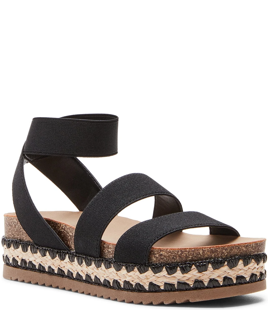 Steve Madden Girls' J-Krissy Raffia Embroidered Platform Sandals (Youth)