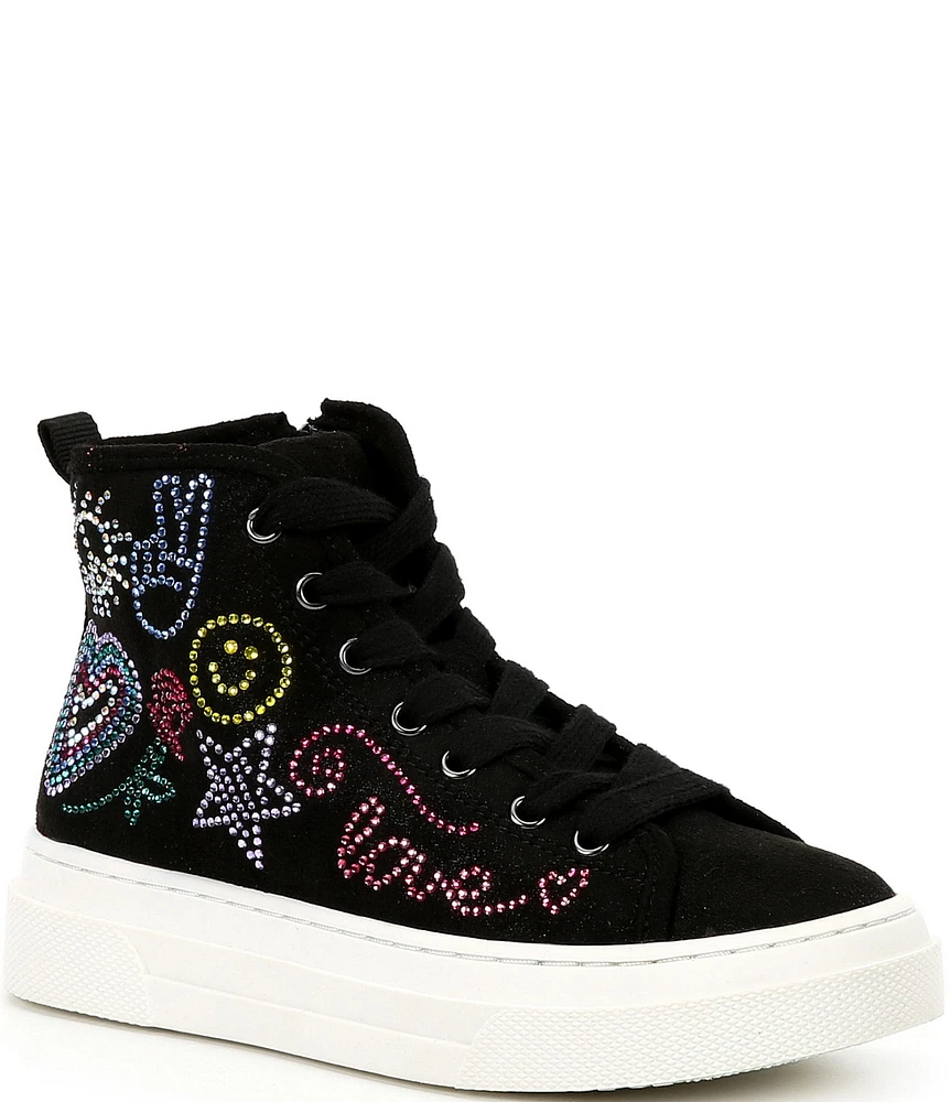 Steve Madden Girls' J-Leahh Beaded Hi-Top Sneakers (Toddler)