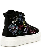 Steve Madden Girls' J-Leahh Beaded Hi-Top Sneakers (Youth)