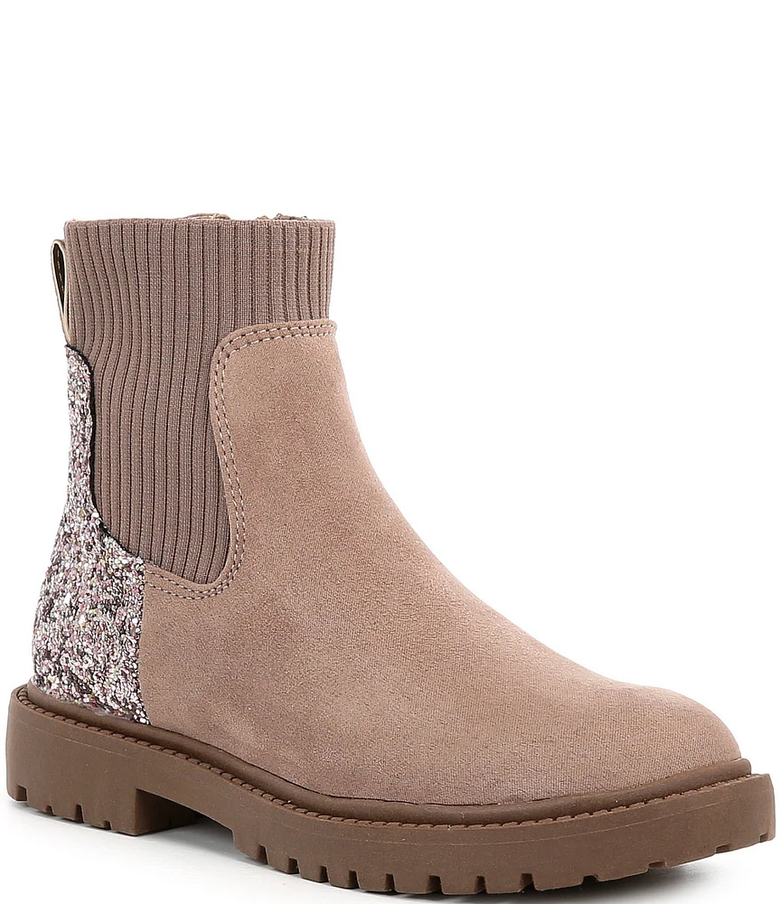 Steve Madden Girls' J-Lilyana Glitter Microsuede Boots (Youth)