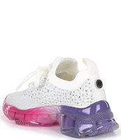 Steve Madden Girls' J-Miss Rainbow Ombre Rhinestone Sneakers (Toddler)