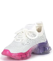 Steve Madden Girls' J-Miss Rainbow Ombre Rhinestone Sneakers (Toddler)