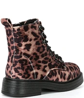 Steve Madden Girls' J-Nolita Cheetah Print Moto Boots (Youth)