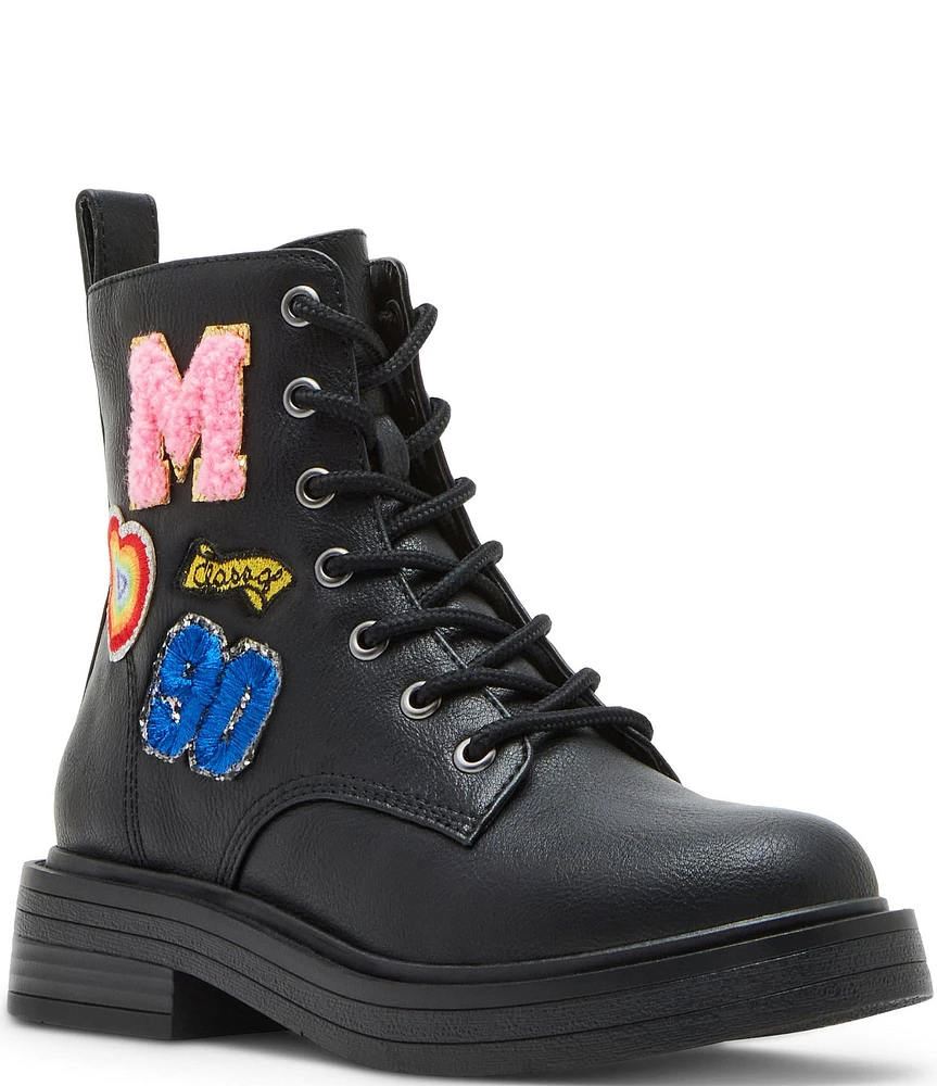 Steve Madden Girls' J-Nolita Patches Moto Boots (Youth)